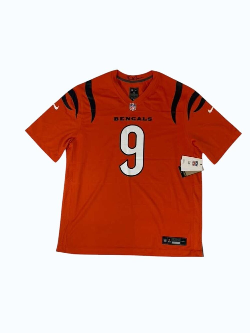 Nike Cincinnati Bengals Joe Burrow #9 Jersey Men’s XL Orange NFL Football NWT.
